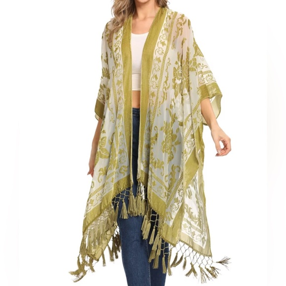 Three Bird Nest / CRUSHIN' ON YOU VELVET KIMONO onesize - Picture 1 of 12